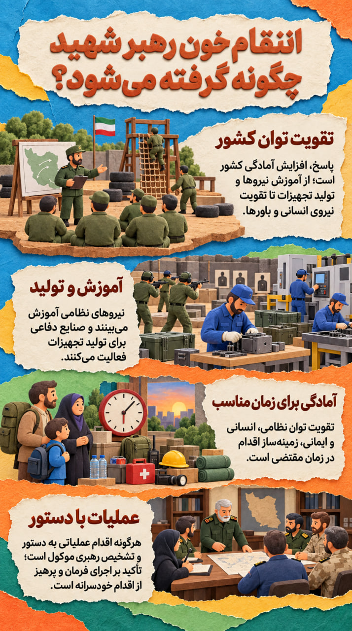 پوستر انتقام خون رهبر شهید
